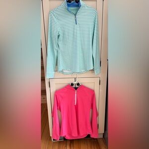 IZOD Performance 1/4 Zip Pullover Bundle Size S/M Golf Tennis Athletic Tops